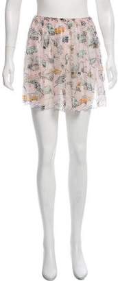 Prada Semi-Sheer Printed Skirt