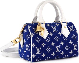 Louis Vuitton LV Match Monogram Jacquard Velvet Speedy Bandouliére 20 w/ Strap