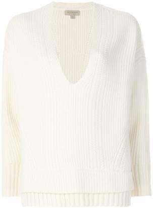 Burberry Cut-out V-neck Wool Cashmere