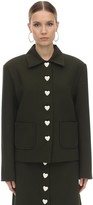 Thumbnail for your product : George Keburia Heart Button Crepe Blazer Jacket