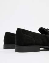 Thumbnail for your product : ASOS Design Vegan Friendly Tassel Loafers In Black Faux Suede