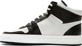 Thumbnail for your product : Common Projects Grey & Black Mid-Top Basketball Sneakers