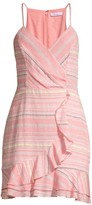 Thumbnail for your product : Parker Jay Striped Ruffled Mini Dress