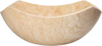 Eden Bath Arched Edges Bowl Honed Stone Circular Vessel Bathroom Sink