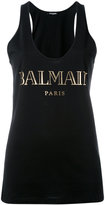 Thumbnail for your product : Balmain logo tank top - women - Cotton - 36