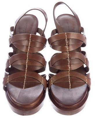 Bottega Veneta Leather Platform Sandals