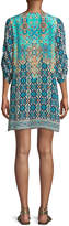 Thumbnail for your product : Tolani Josephine Southwestern Silk Easy Tunic/Dress