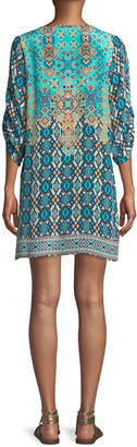 Tolani Josephine Southwestern Silk Easy Tunic/Dress