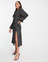 Thumbnail for your product : AX Paris side split midi dress in ditsy floral print