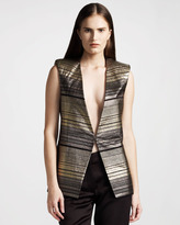 Thumbnail for your product : Balmain Metallic Striped Vest
