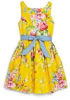 Thumbnail for your product : Ralph Lauren Girl's Floral Sateen Dress