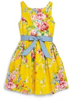 Ralph Lauren Girl's Floral Sateen Dress