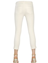 Thumbnail for your product : Blumarine Embellished Lace Cotton Denim Jeans