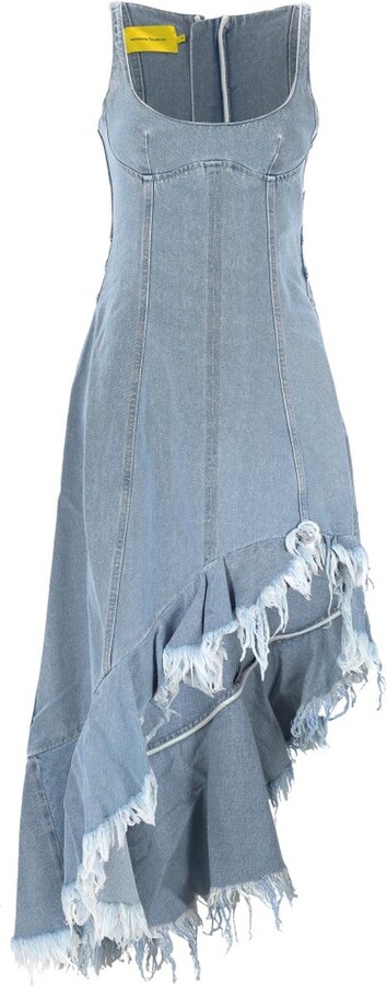 Marques Almeida Frayed Denim Dress