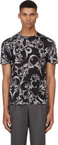 Thumbnail for your product : Versace Black & Grey Rococo Print T-shirt