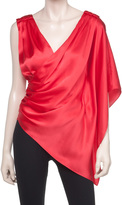 Thumbnail for your product : Max Studio Silk Charmeuse Draped Blouse
