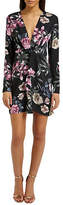Thumbnail for your product : Missguided Floral Twist-Front Wrap Shift Dress