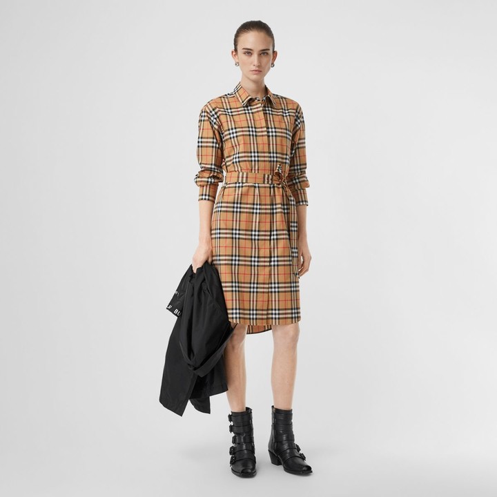 Burberry Check Cotton Shirt Dress | Shop the world's largest collection of  fashion | ShopStyle