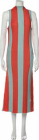 Striped Midi Length Dress 