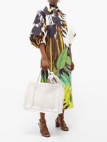 Thumbnail for your product : Valentino Garavani - The Rope Large Leather Tote Bag - White