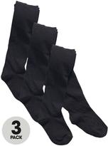 Thumbnail for your product : Top Class Girls Flat Knit School Tights (3 Pack)