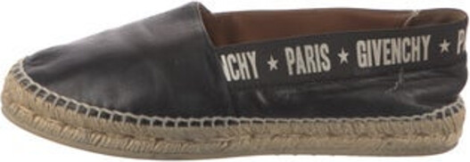 Givenchy Leather Espadrilles Black & Neutrals Colorblock Pattern Semi-Pointed Toes with Braided Accents Platform Includes Box Designer