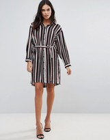 Thumbnail for your product : Love Striped Belted Shirt Dress