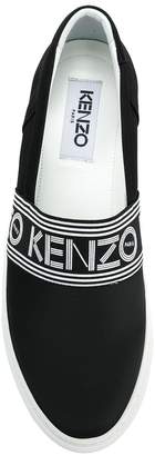 Kenzo logo stripe slip-on sneakers