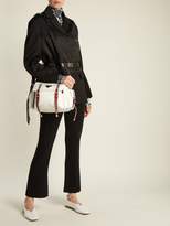 Thumbnail for your product : Prada Vela Leather Trimmed Cross Body Bag - Womens - White