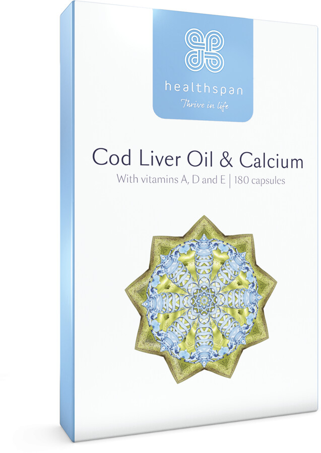 Healthspan Cod Liver Oil & Calcium 180 Capsules ShopStyle Bath & Body