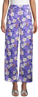 Lea & Viola Floral Wide-Leg Pants
