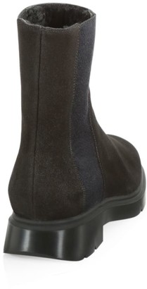 Stuart Weitzman Romy Shearling-Lined Leather Chelsea Boots