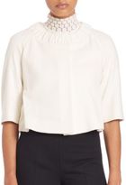 Thumbnail for your product : Akris Punto Ruched-Collar Cropped Bubble Jacket