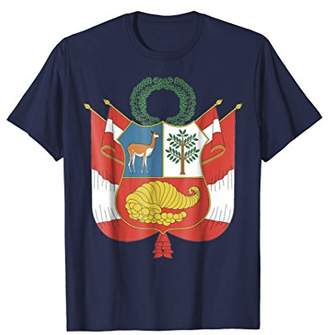 Peru coat of arms T-shirt Tee Tees T Shirt Tshirt