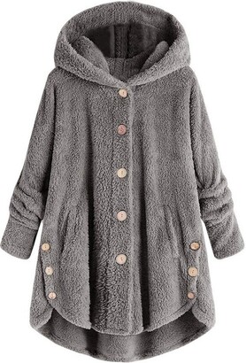 Grey Coat Hood Jacket | Shop the world's largest collection of fashion |  ShopStyle UK