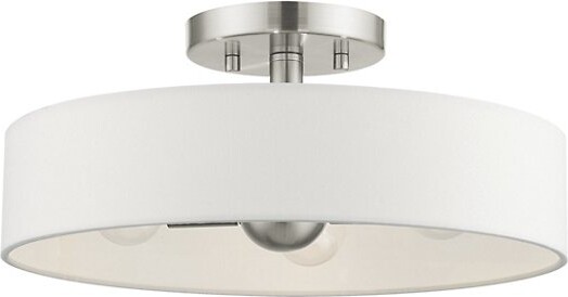 Alder & Ore Dimitri Semi Flushmount Light in Silver Size: Small