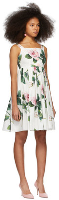 Dolce & Gabbana Multicolor Tropical Rose Print Dress