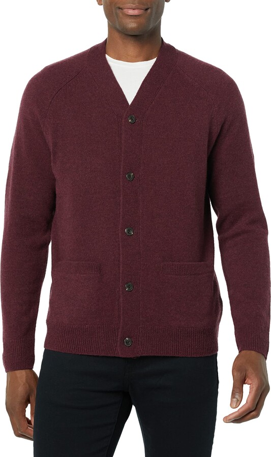 Goodthreads Men's Lambs Wool V-Neck Cardigan Sweater - ShopStyle