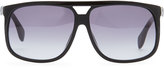 Thumbnail for your product : Alexander McQueen Silver Skull Square Sunglasses, Black