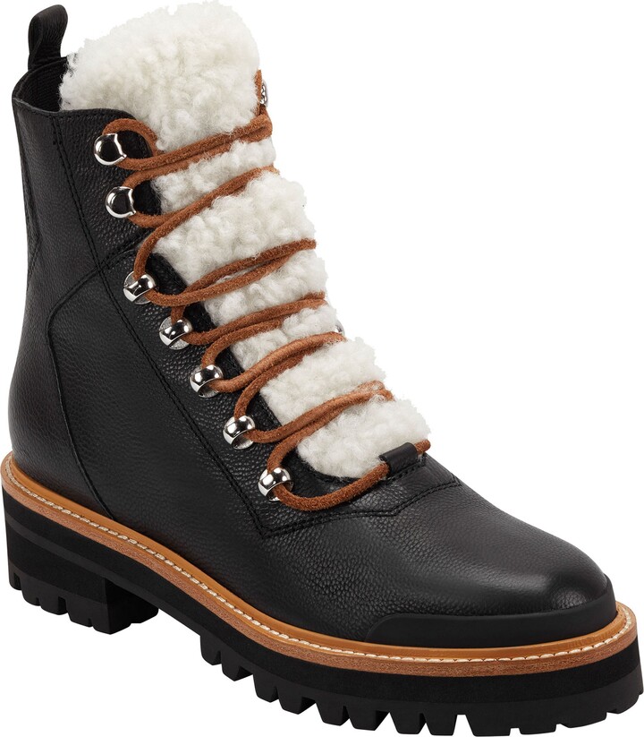 Izzie Genuine Shearling Lace-Up Boot