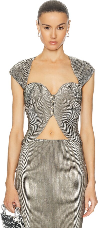 Cult Gaia Milli Top in Taupe