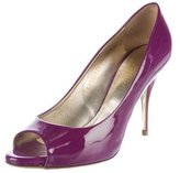Thumbnail for your product : Valentino Patent Leather Peep-Toe Pumps