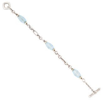 David Yurman Blue Topaz Figaro Link Bracelet