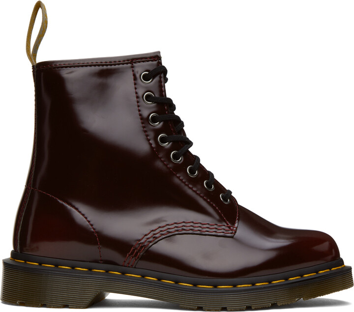 Dr. Martens Burgundy Vegan 1460 Ankle Boots - ShopStyle