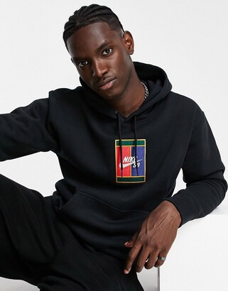 Nike SB Court logo hoodie in black - ShopStyle