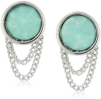 Vince Camuto Chained Light Rhodium Stud Earrings