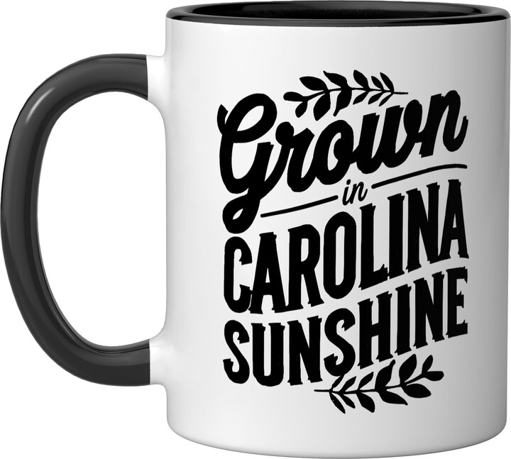 South Carolina USA State USA SteMi Apparel South Carolina USA State American United States America Ceramic Mug, Black/White