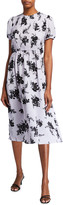 Thumbnail for your product : MICHAEL Michael Kors Pintuck Floral Print Short Sleeve Dress