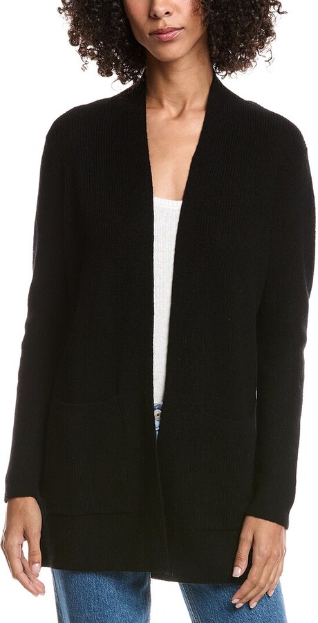 Forte Cashmere Wool & Cashmere-Blend Drape Cardigan