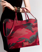 Thumbnail for your product : Valentino Camouflage Reversible Tote Bag, Red/Black